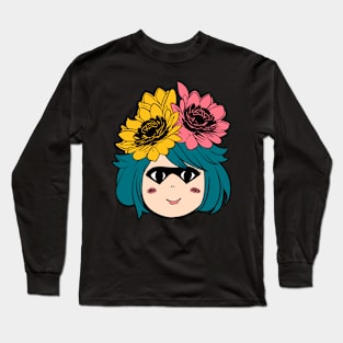 A Girl and a Flower Long Sleeve T-Shirt